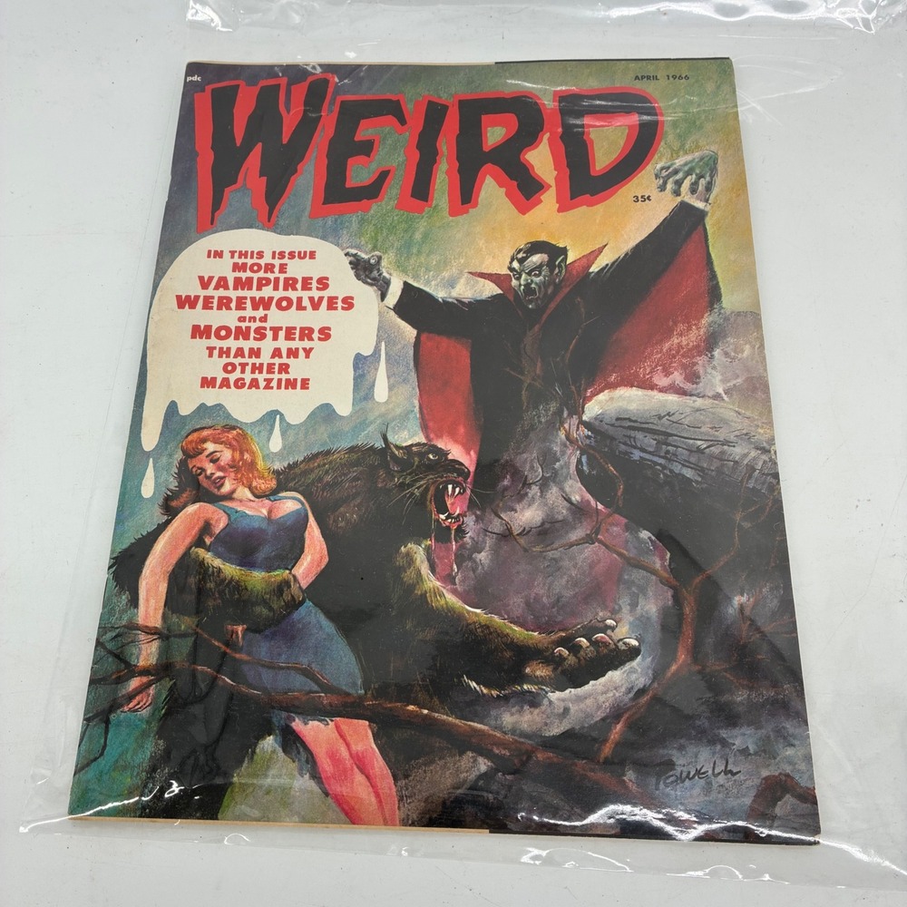 Weird Magazine April 1966 Eerie Publications Horror Vampire Werewolf Bob Powell